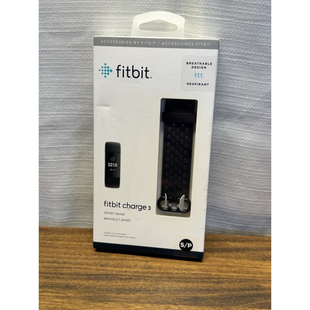 Fitbit Charge 3 Sport Band Size S/P Breathable Black Accessory
